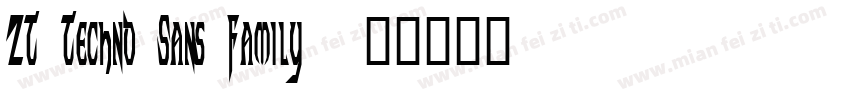 ZT Techno Sans Family字体转换